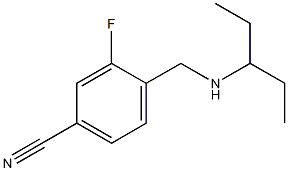 3-fluoro-4-[(pentan-3-ylamino)methyl]benzonitrile Structure