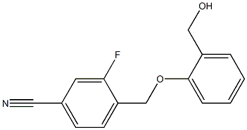 3-fluoro-4-[2-(hydroxymethyl)phenoxymethyl]benzonitrile 구조식 이미지