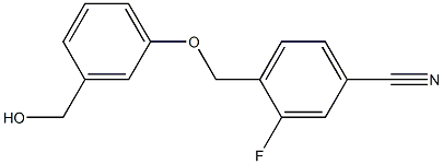 3-fluoro-4-[3-(hydroxymethyl)phenoxymethyl]benzonitrile 구조식 이미지