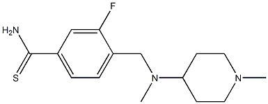 3-fluoro-4-{[methyl(1-methylpiperidin-4-yl)amino]methyl}benzenecarbothioamide 구조식 이미지