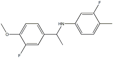 3-fluoro-N-[1-(3-fluoro-4-methoxyphenyl)ethyl]-4-methylaniline Structure