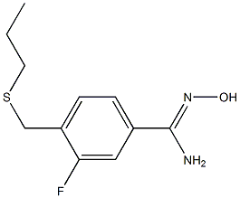 3-fluoro-N'-hydroxy-4-[(propylsulfanyl)methyl]benzene-1-carboximidamide Structure