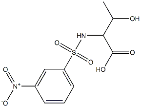 3-hydroxy-2-[(3-nitrobenzene)sulfonamido]butanoic acid 구조식 이미지