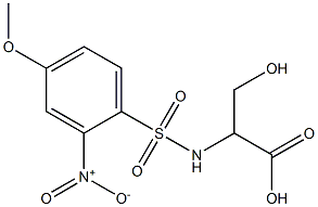 3-hydroxy-2-[(4-methoxy-2-nitrobenzene)sulfonamido]propanoic acid 구조식 이미지