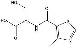 3-hydroxy-2-{[(4-methyl-1,3-thiazol-5-yl)carbonyl]amino}propanoic acid 구조식 이미지