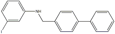 3-iodo-N-[(4-phenylphenyl)methyl]aniline 구조식 이미지