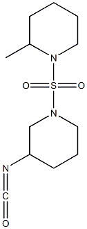 3-isocyanato-1-[(2-methylpiperidine-1-)sulfonyl]piperidine Structure