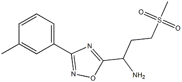 3-methanesulfonyl-1-[3-(3-methylphenyl)-1,2,4-oxadiazol-5-yl]propan-1-amine Structure