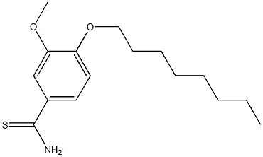 3-methoxy-4-(octyloxy)benzene-1-carbothioamide 구조식 이미지