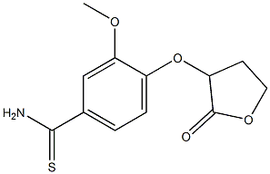 3-methoxy-4-[(2-oxooxolan-3-yl)oxy]benzene-1-carbothioamide 구조식 이미지