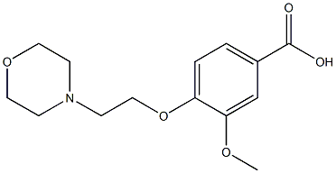 3-methoxy-4-[2-(morpholin-4-yl)ethoxy]benzoic acid 구조식 이미지