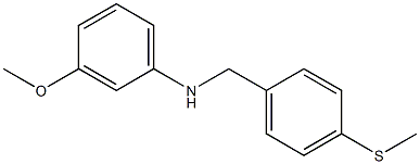 3-methoxy-N-{[4-(methylsulfanyl)phenyl]methyl}aniline 구조식 이미지