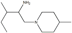 3-methyl-1-(4-methylpiperidin-1-yl)pentan-2-amine 구조식 이미지