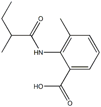 3-methyl-2-[(2-methylbutanoyl)amino]benzoic acid 구조식 이미지