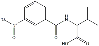 3-methyl-2-[(3-nitrobenzoyl)amino]butanoic acid 구조식 이미지