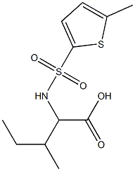 3-methyl-2-[(5-methylthiophene-2-)sulfonamido]pentanoic acid Structure