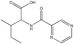 3-methyl-2-[(pyrazin-2-ylcarbonyl)amino]pentanoic acid Structure