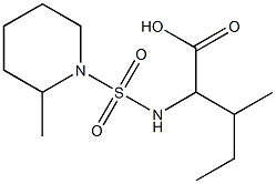 3-methyl-2-{[(2-methylpiperidine-1-)sulfonyl]amino}pentanoic acid Structure