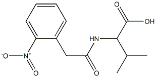 3-methyl-2-{[(2-nitrophenyl)acetyl]amino}butanoic acid Structure