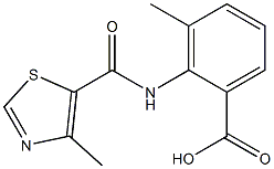 3-methyl-2-{[(4-methyl-1,3-thiazol-5-yl)carbonyl]amino}benzoic acid Structure