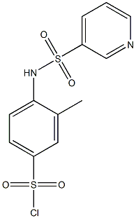 3-methyl-4-(pyridine-3-sulfonamido)benzene-1-sulfonyl chloride Structure