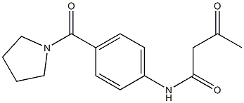 3-oxo-N-[4-(pyrrolidin-1-ylcarbonyl)phenyl]butanamide 구조식 이미지