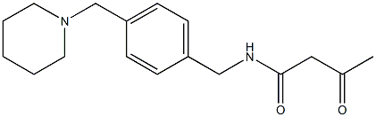 3-oxo-N-{[4-(piperidin-1-ylmethyl)phenyl]methyl}butanamide 구조식 이미지