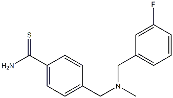 4-({[(3-fluorophenyl)methyl](methyl)amino}methyl)benzene-1-carbothioamide Structure