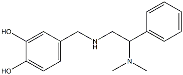 4-({[2-(dimethylamino)-2-phenylethyl]amino}methyl)benzene-1,2-diol Structure