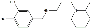 4-({[3-(2-methylpiperidin-1-yl)propyl]amino}methyl)benzene-1,2-diol Structure