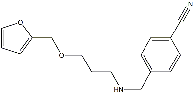 4-({[3-(furan-2-ylmethoxy)propyl]amino}methyl)benzonitrile Structure