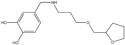 4-({[3-(oxolan-2-ylmethoxy)propyl]amino}methyl)benzene-1,2-diol 구조식 이미지