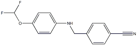 4-({[4-(difluoromethoxy)phenyl]amino}methyl)benzonitrile Structure