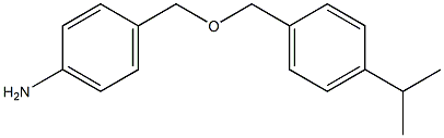 4-({[4-(propan-2-yl)phenyl]methoxy}methyl)aniline Structure