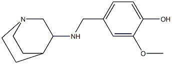 4-({1-azabicyclo[2.2.2]octan-3-ylamino}methyl)-2-methoxyphenol 구조식 이미지
