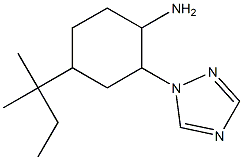 4-(1,1-dimethylpropyl)-2-(1H-1,2,4-triazol-1-yl)cyclohexanamine Structure