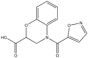 4-(1,2-oxazol-5-ylcarbonyl)-3,4-dihydro-2H-1,4-benzoxazine-2-carboxylic acid 구조식 이미지