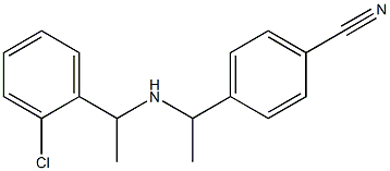 4-(1-{[1-(2-chlorophenyl)ethyl]amino}ethyl)benzonitrile Structure