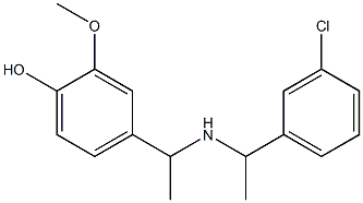 4-(1-{[1-(3-chlorophenyl)ethyl]amino}ethyl)-2-methoxyphenol Structure