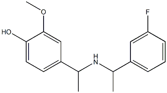 4-(1-{[1-(3-fluorophenyl)ethyl]amino}ethyl)-2-methoxyphenol 구조식 이미지