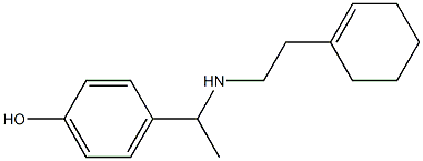 4-(1-{[2-(cyclohex-1-en-1-yl)ethyl]amino}ethyl)phenol 구조식 이미지