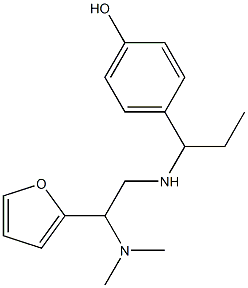 4-(1-{[2-(dimethylamino)-2-(furan-2-yl)ethyl]amino}propyl)phenol Structure