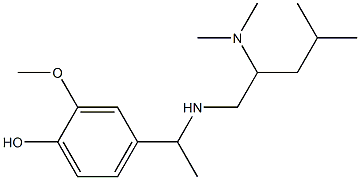 4-(1-{[2-(dimethylamino)-4-methylpentyl]amino}ethyl)-2-methoxyphenol Structure
