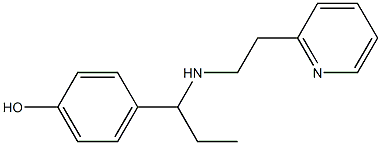 4-(1-{[2-(pyridin-2-yl)ethyl]amino}propyl)phenol 구조식 이미지