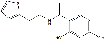 4-(1-{[2-(thiophen-2-yl)ethyl]amino}ethyl)benzene-1,3-diol Structure