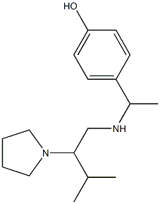 4-(1-{[3-methyl-2-(pyrrolidin-1-yl)butyl]amino}ethyl)phenol 구조식 이미지