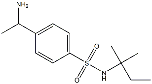 4-(1-aminoethyl)-N-(2-methylbutan-2-yl)benzene-1-sulfonamide 구조식 이미지