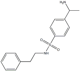 4-(1-aminoethyl)-N-(2-phenylethyl)benzene-1-sulfonamide Structure