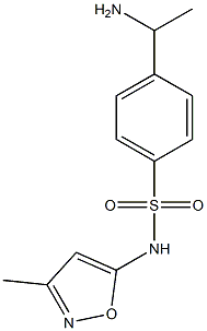 4-(1-aminoethyl)-N-(3-methyl-1,2-oxazol-5-yl)benzene-1-sulfonamide 구조식 이미지