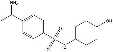 4-(1-aminoethyl)-N-(4-hydroxycyclohexyl)benzene-1-sulfonamide 구조식 이미지